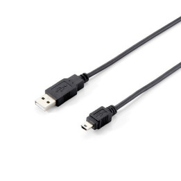 Equip USB 2.0 Cable A--Mini 5P 1,8m M/M, black - 128521
