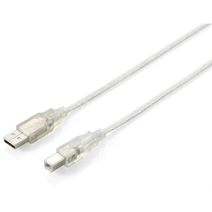 Equip Cabo USB 2.0 A Macho --  USB Type B Macho 1,8m silver