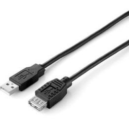 Equip Cabo extensão USB 2.0 - A/A M/F preto (1,8 m)