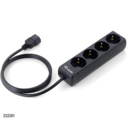 Equip Tomada de corrente C14 IEC320 para 4 sockets - preto