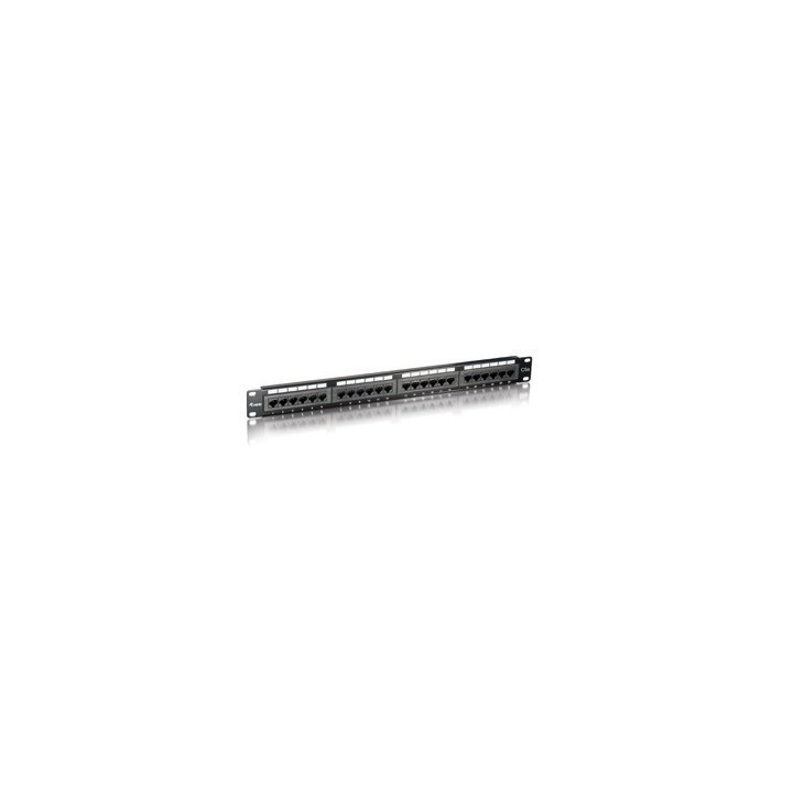 Equip Cat.5e Patch Panel 24-Port 19 Inch 1U black, unshielded 