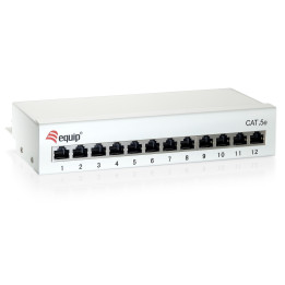 Equip Cat.6 Patch Panel 12-Port Desktop, light-grey, shielded  