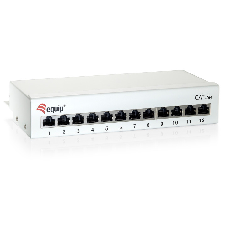 Equip Cat.6 Patch Panel 12-Port Desktop, light-grey, shielded  