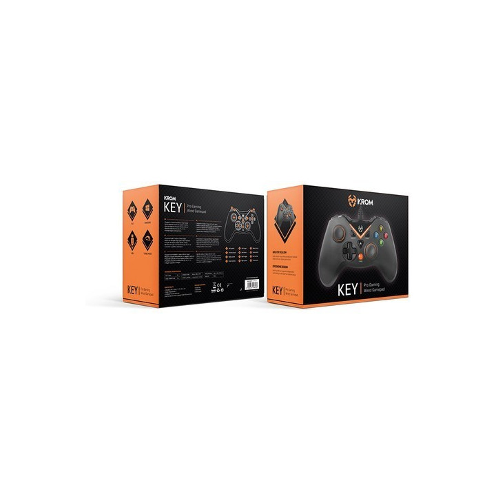 NOX Krom Key Gamepad Android, PC, Playstation 3 Preto 