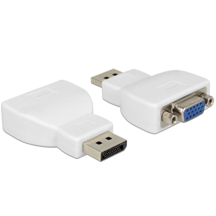 Delock Adapter Displayport 1.1a male - VGA female white 