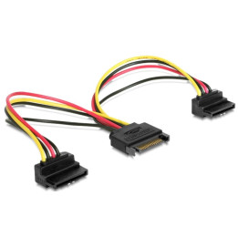 Cabo Alimentação DeLOCK SATA 15 Pin - 2 x SATA HDD