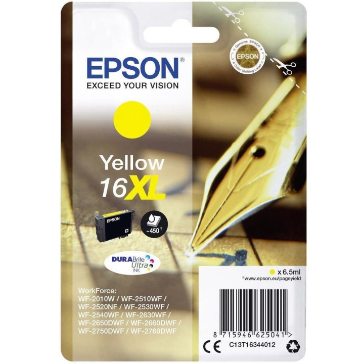 Tinteiro Original Epson T1634 Amarelo Serie 16XL WF-20xx/WF-25xx
