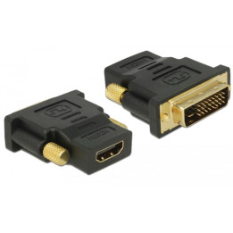Delock Adaptador DVI 24+1 pinos macho para HDMI fêmea 