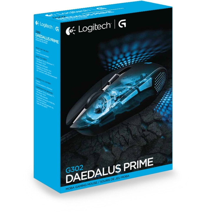 Rato Gaming Logitech G402 Hyperion Fury Preto Preto / Azul