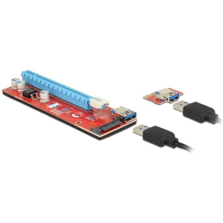 Delock Riser Card PCI Express x1 x16 with 60 cm USB cable 