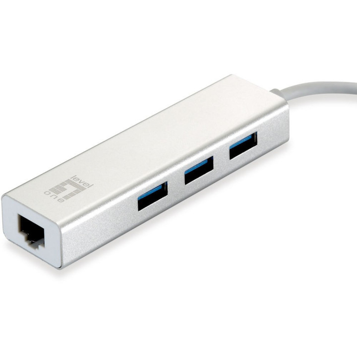 LevelOne Adaptador USB para rede Gigabit, USB Hub 