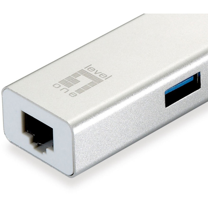 LevelOne Adaptador USB para rede Gigabit, USB Hub 