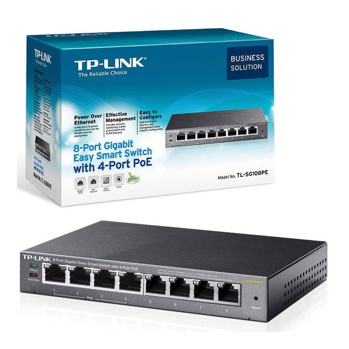 TP-Link Switch 8 Portas Gigabit (4POE)