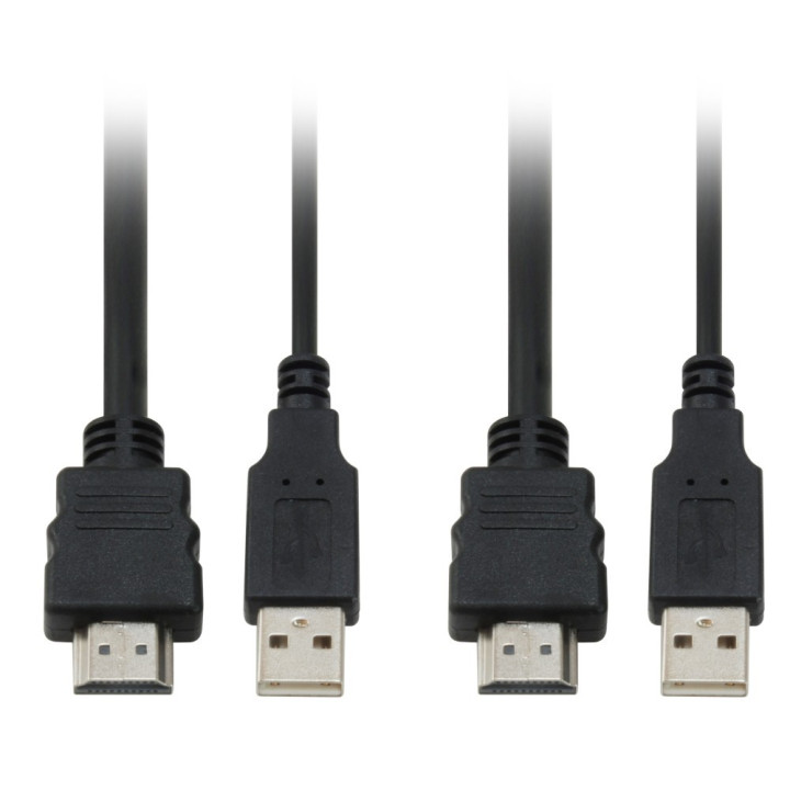 Level One Cabo Comutador de 2 Portas USB HDMI KVM 