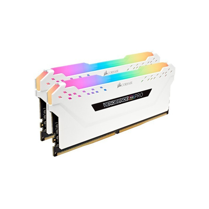 Corsair VENGEANCE® RGB PRO 16GB (2 x 8GB) DDR4 DRAM 3200MHz C16 Memory Kit White - CMW16GX4M2C3200C16W
