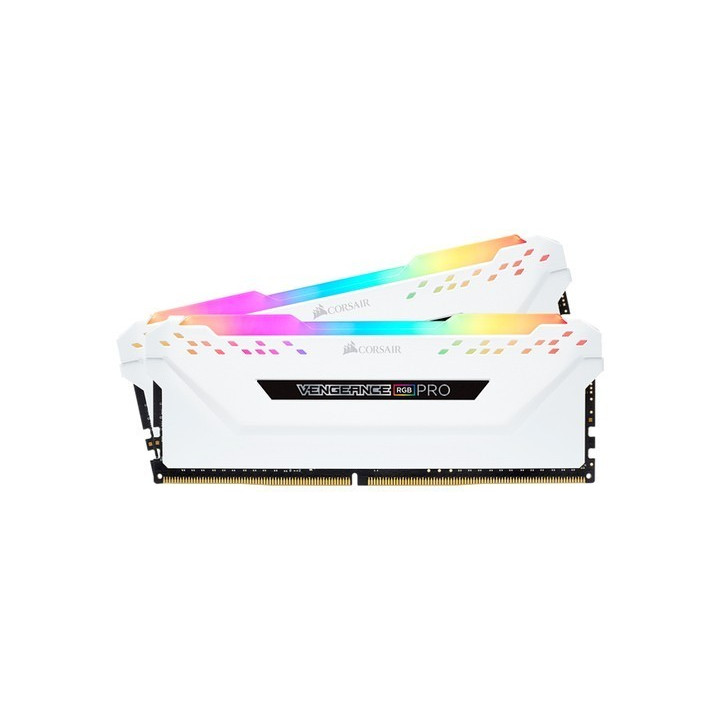 Corsair VENGEANCE® RGB PRO 16GB (2 x 8GB) DDR4 DRAM 2666MHz C16 Memory Kit — White