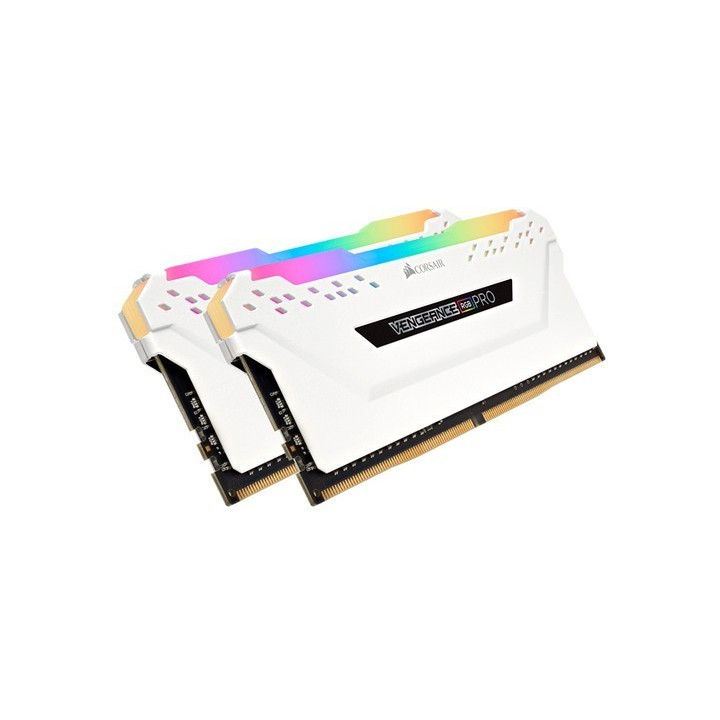 Corsair VENGEANCE® RGB PRO 16GB (2 x 8GB) DDR4 DRAM 2666MHz C16 Memory Kit — White