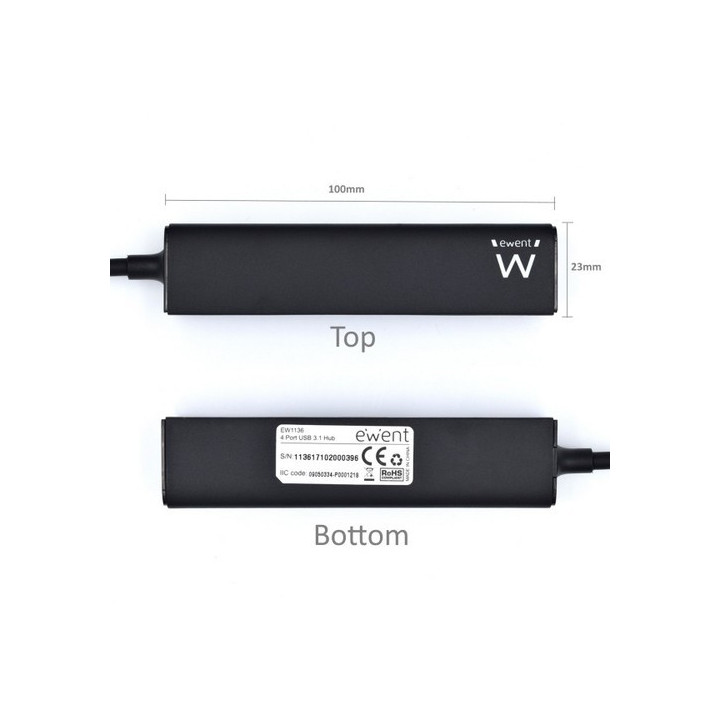 Ewent HUB 4 X USB 3.1 Preto