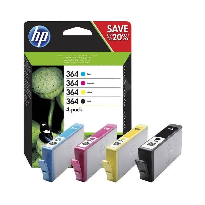 HP Conjunto de Tinteiros Originais 364 Preto/Ciano/Magenta/Amarelo 