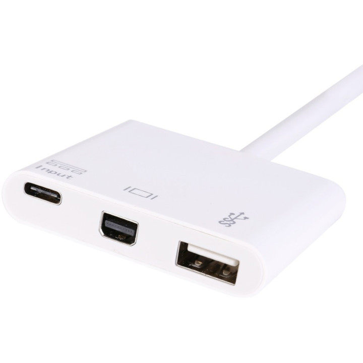 Equip Adaptador USB Type C to Mini DisPlayPort Female/USB A Female/PD