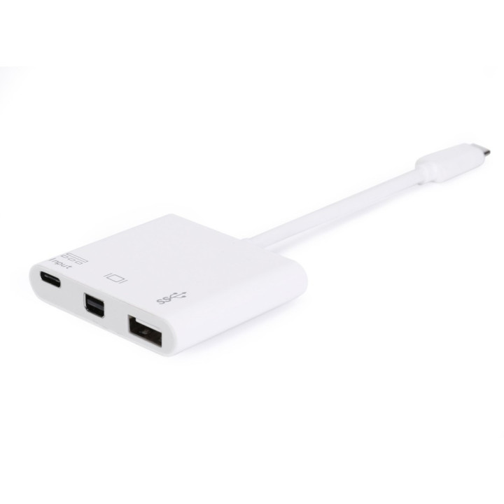Equip Adaptador USB Type C to Mini DisPlayPort Female/USB A Female/PD