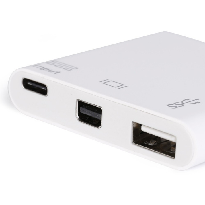 Equip Adaptador USB Type C to Mini DisPlayPort Female/USB A Female/PD