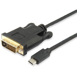 Equip Adaptador USB Type C to DVI-D Dual Link Cable Male to Male, 1.8m
