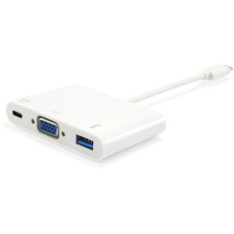 Equip Adaptador USB Type C to VGA Female/USB A Female/PD 