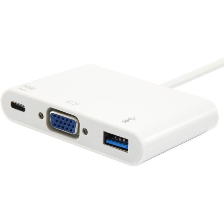 Equip Adaptador USB Type C to VGA Female/USB A Female/PD 
