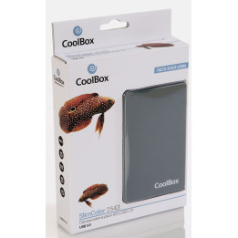 Coolbox Caixa p/ disco externo acabamento borracha Cinza 2.5P USB 3.0 