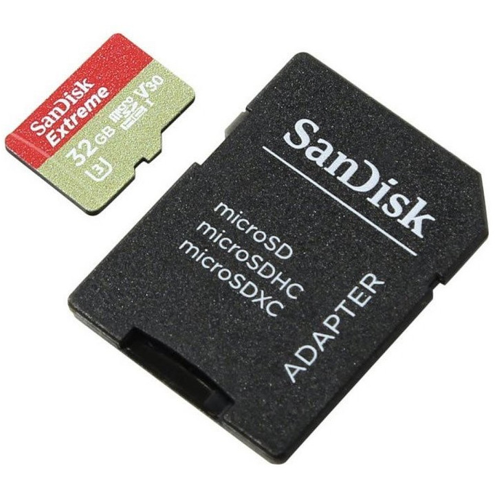 Cartão Memória SanDisk Extreme UHS-I V30 microSDHC 32GB