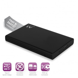 Ewent Caixa para disco externo SATA 2.5" USB 3.1