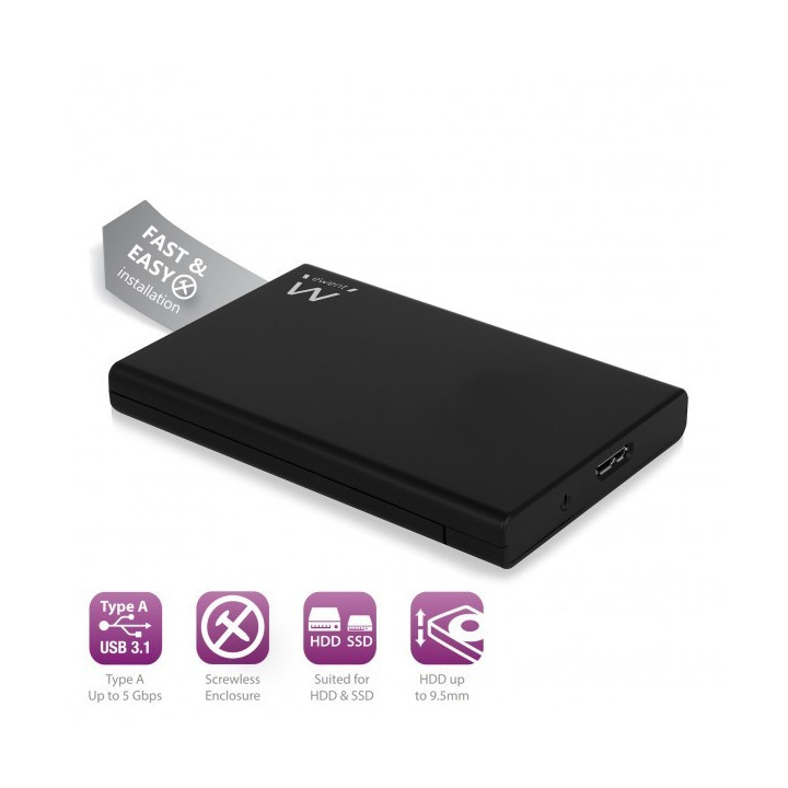 Ewent Caixa para disco externo SATA 2.5" USB 3.1