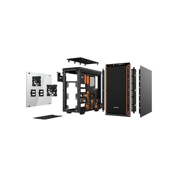Be quiet! Caixa ATXPure Base 600 Laranja Vidro Temperado 