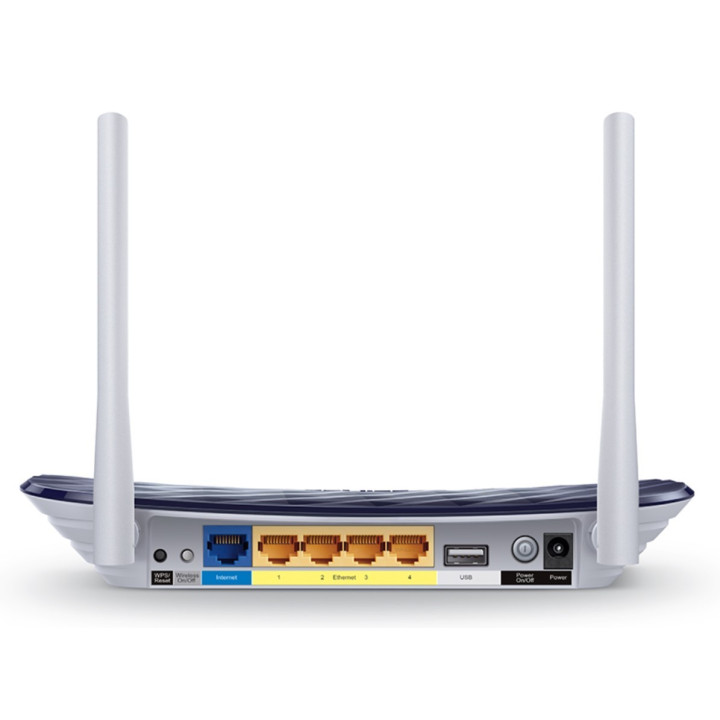 Router Wireless TP-LINK DualBand AC750, 4x10/100, 1USB, 2 Antenas