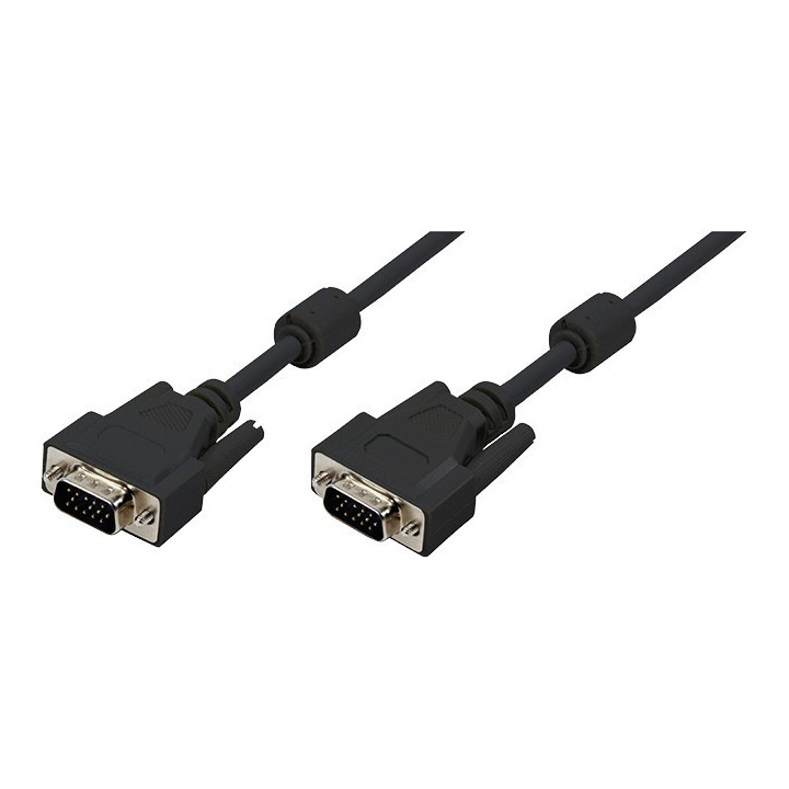 LogiLink® Cabo VGA 2x macho preto 20 metros 