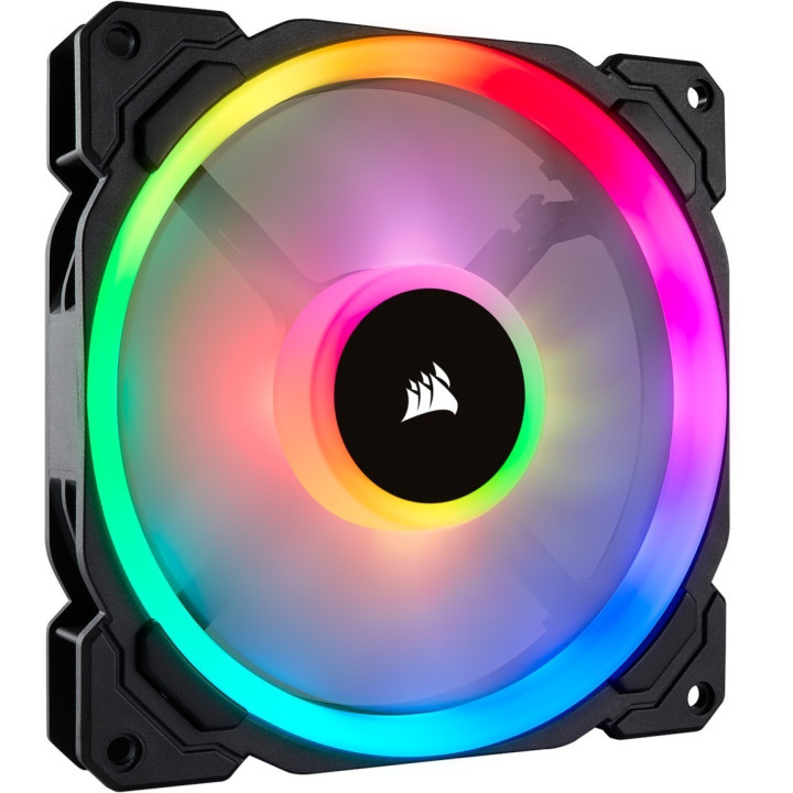 Corsair LL Series, LL140 RGB, 140mm Dual Light Loop RGB LED PWM Fan, Single Pack