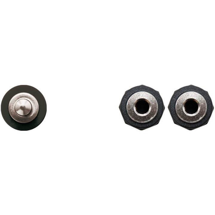 Cabo áudio stereo Nanocable 2xJACK 3.5/F-JACK 3.5/M, Preto, 15cm