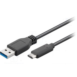 Goobay Cabo USB-A 3.0 Macho P/ USB-C Macho reversível, Preto, 50cm 