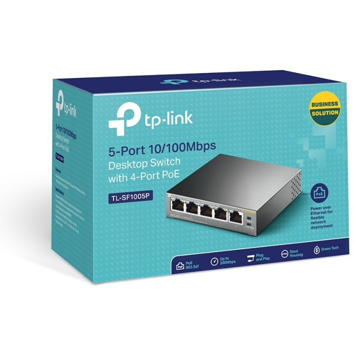 Switch TP-Link 5-Port 10/100Mbps Desktop 4-Port PoE