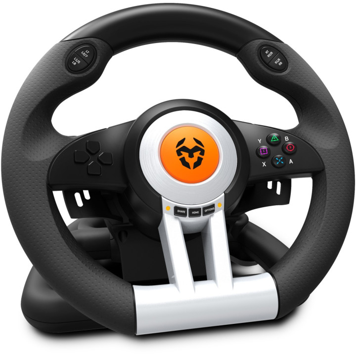 Krom K-Wheel Volante e conjunto de pedais para jogos de corridas