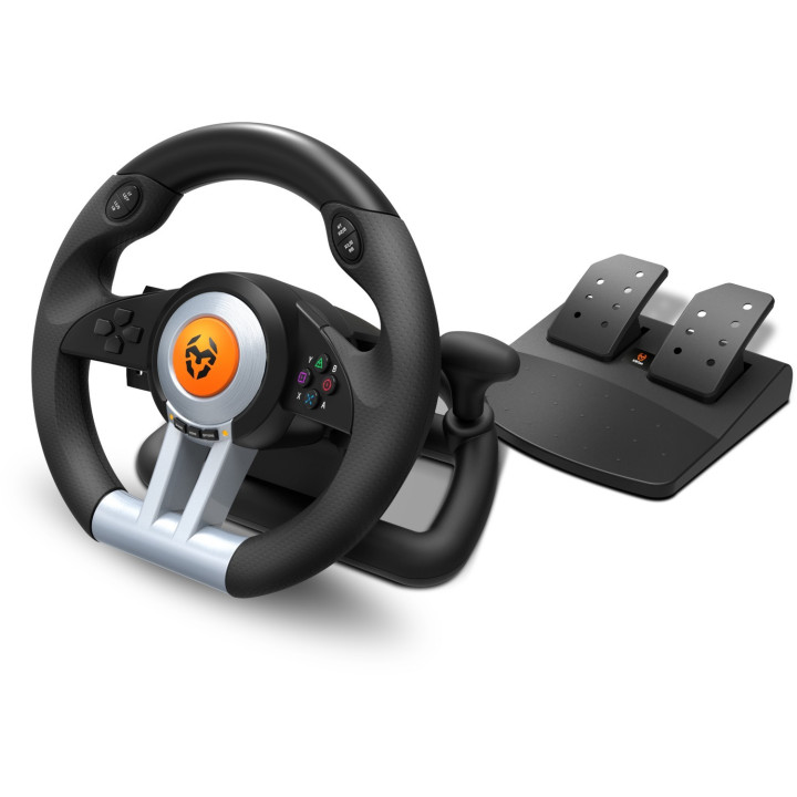 Krom K-Wheel Volante e conjunto de pedais para jogos de corridas
