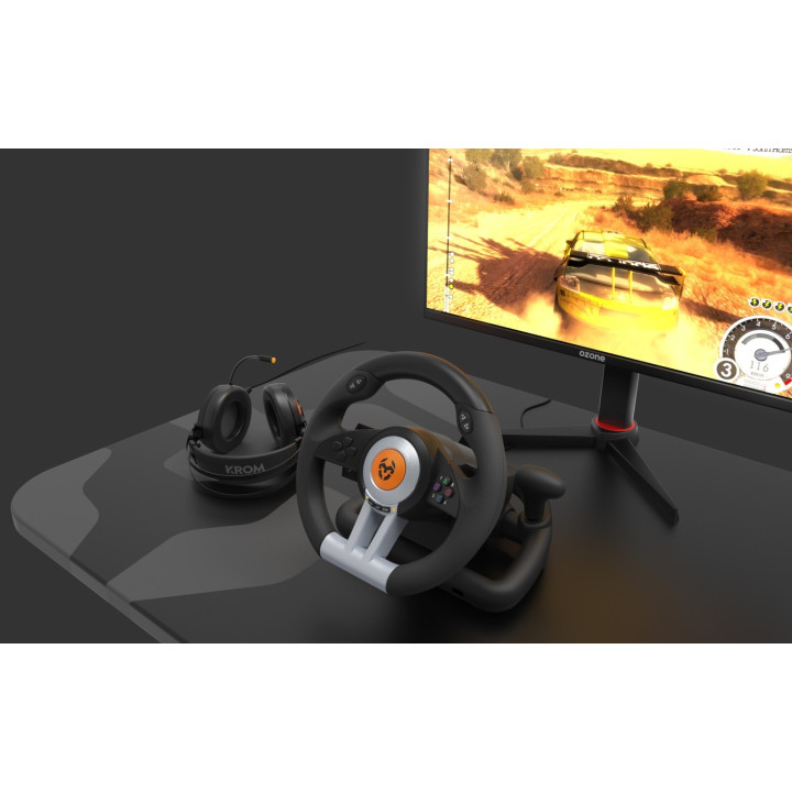 Krom K-Wheel Volante e conjunto de pedais para jogos de corridas