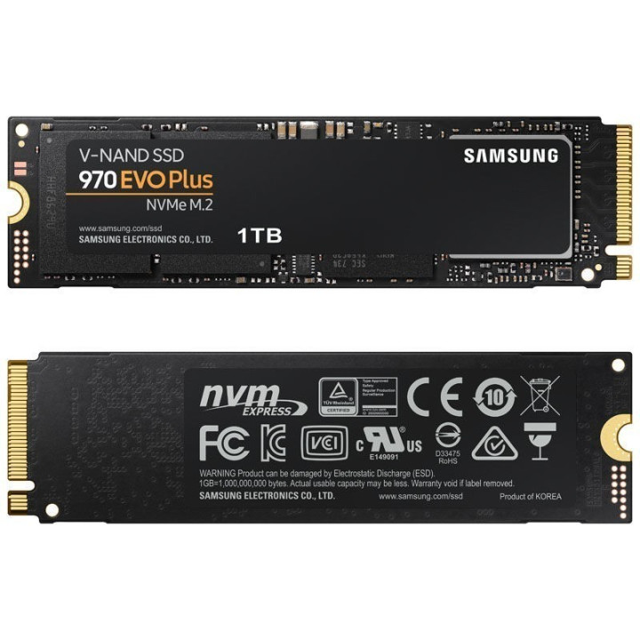 Samsung 970 Evo Plus SSD 1TB M.2 NVMe PCIe 3.0 x 4 - MZ-V7S1T0BW