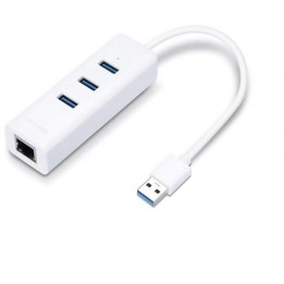 Placa de rede + Hub USB TP-Link 3-Port USB 3.0 + RJ45 Ethernet