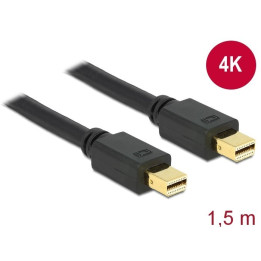 DeLOCK mini Displayport p/ mini Displayport, 1,5 M, Preto 