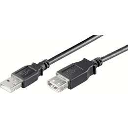 GooBay Cabo extensão USB 2.0 A-A Macho / Fêmea, 3 Metros, Preto 