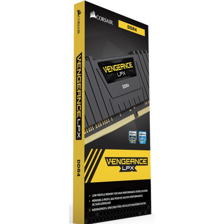 Corsair VENGEANCE® LPX 16GB (1 x 16GB) DDR4 DRAM 2400MHz C16 Memory Kit Black