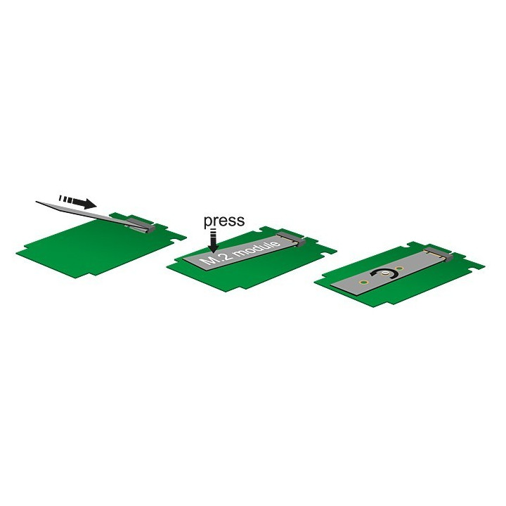 Delock 2.5? Converter SATA 22 pin p/ 1 x M.2 key B - 7 mm 