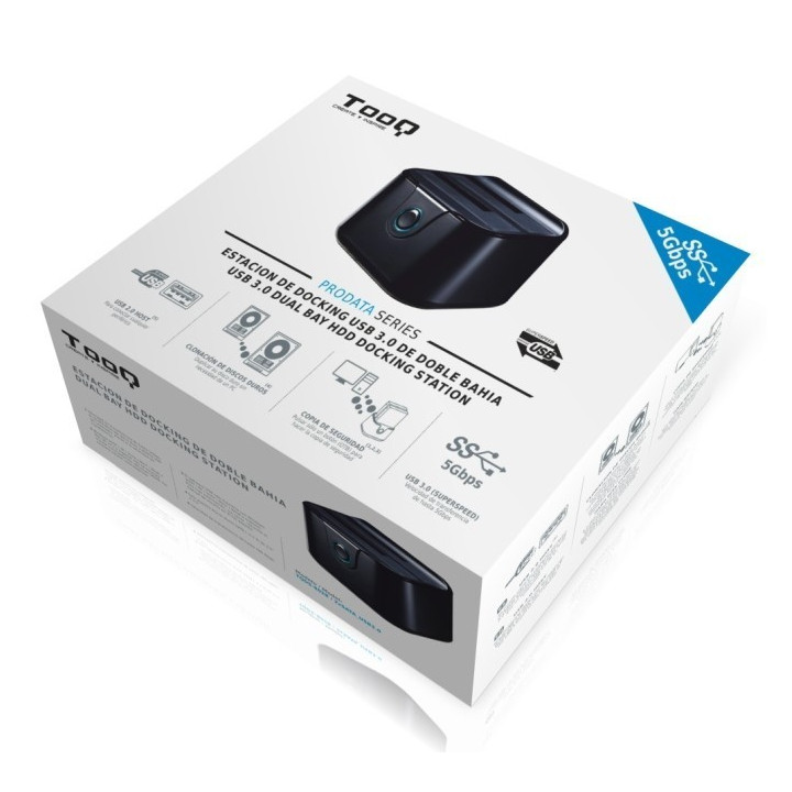 Tooq Docking Station 2.5/3.5 USB 3 Preto - TQDS-802B